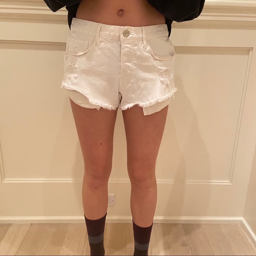 3x1 White Denim Shorts